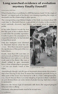 The mystery of the Evolution of Mermaids, discovered on Boot Holland 2018!